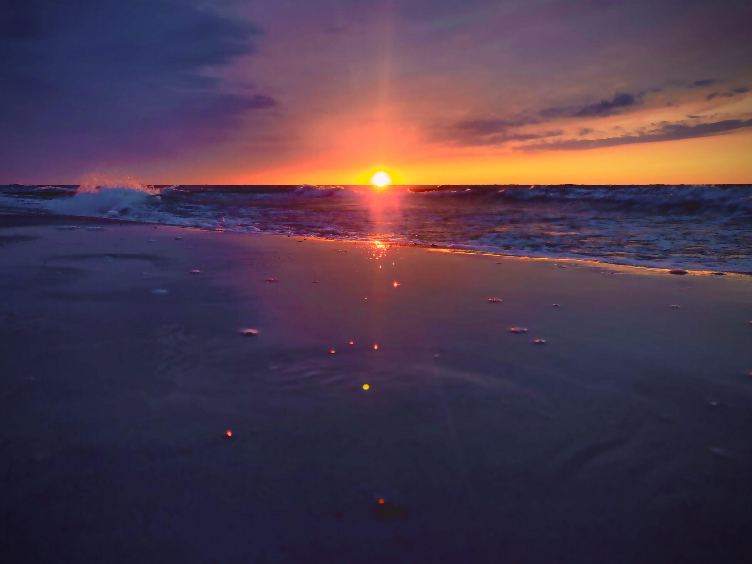 Oplus_16908288 - Zachód słońca na plaży w Ustroniu Morskim